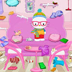 Hello Kitty Winter Room Cleaning